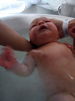 taking my first bath